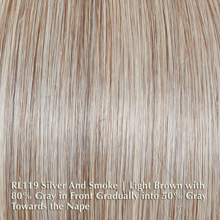 Flying Solo by Raquel Welch | Synthetic Lace Front Wig (Hand-Tied) Raquel Welch Heat Friendly Synthetic RL119 Silver and Smoke / Front: 6.5" | Crown: 11.5" | Back: 10" | Sides: 8" | Nape: 5" / Petite / Average