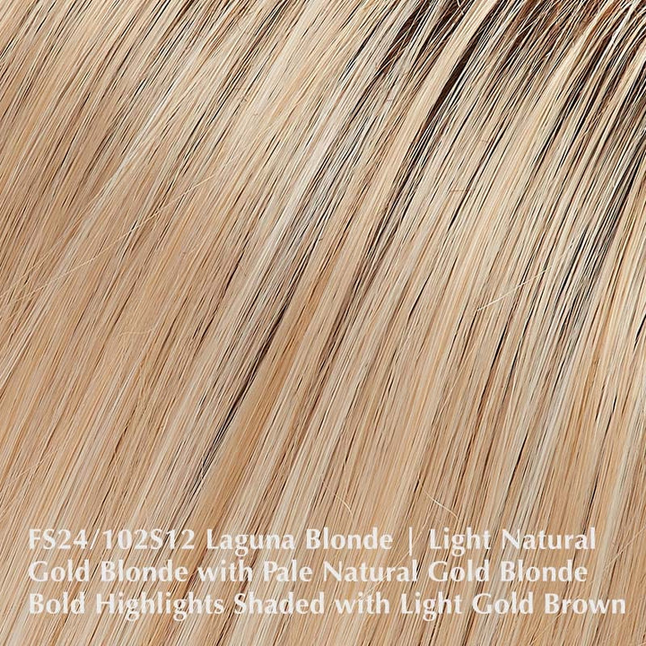 Julianne Lite by Jon Renau | Synthetic Lace Front Wig (Hand-Tied) Jon Renau Synthetic FS24/102S12 Laguna Blonde / Front: 10" | Crown: 12" | Side: 9" | Back: 12" | Nape: 6" / Average