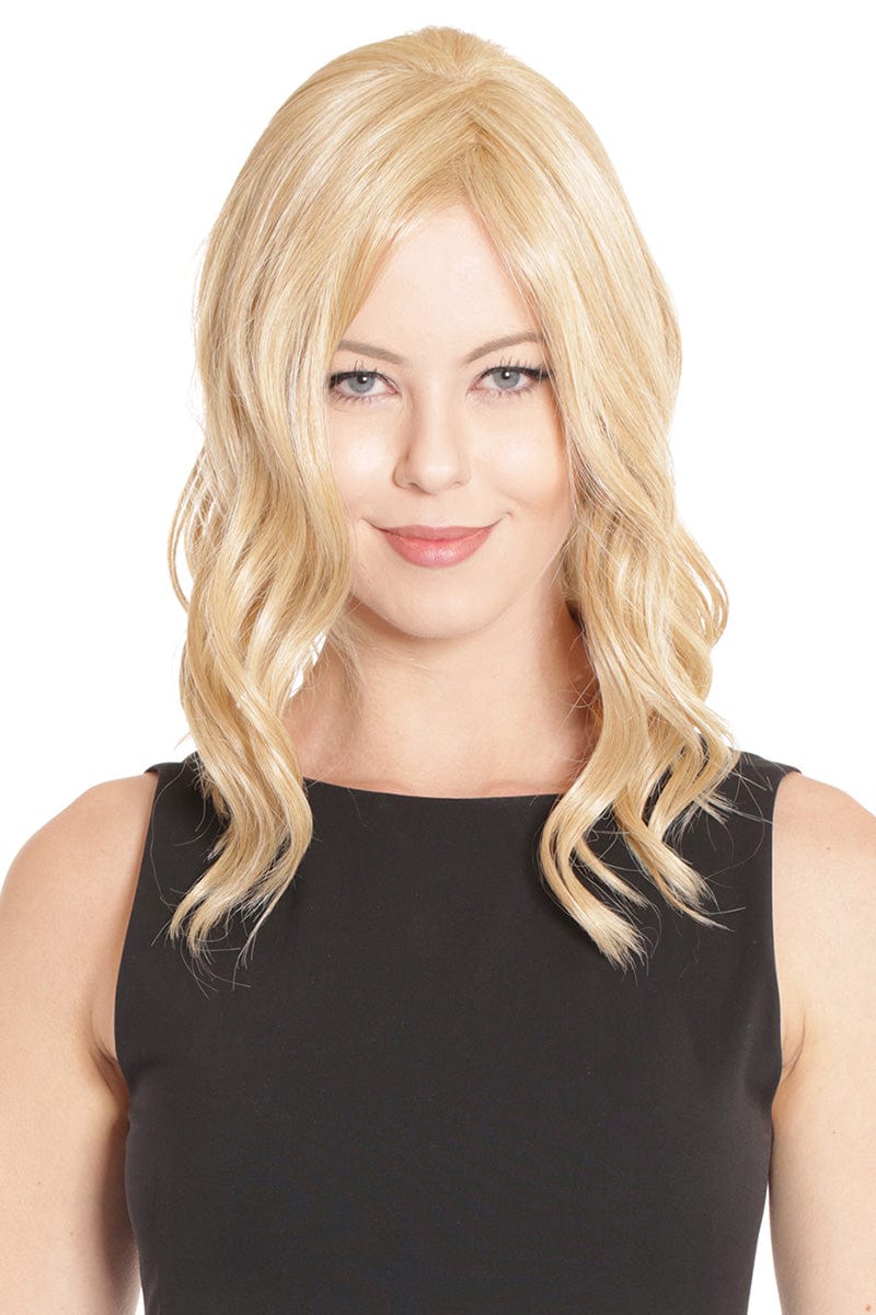 Lace Front Mono Top Wave 14 Topper by Belle Tress | Synthetic Heat FriLace Front Mono Top Wave 14 Topper