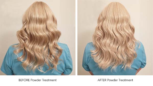 Powder Treatement to Reduce Shine - Before and After Synthetic Wig
