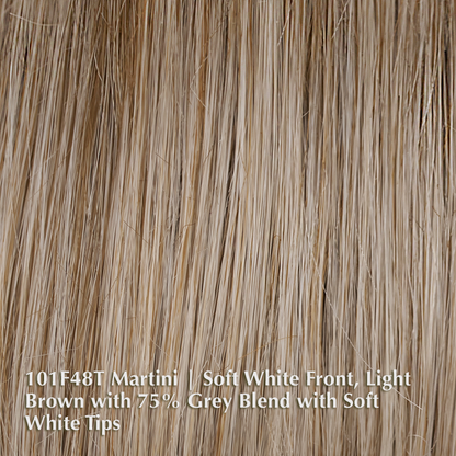 101F48T Martini | Soft White Front, Light Brown with 75% Grey Blend with Soft White Tips