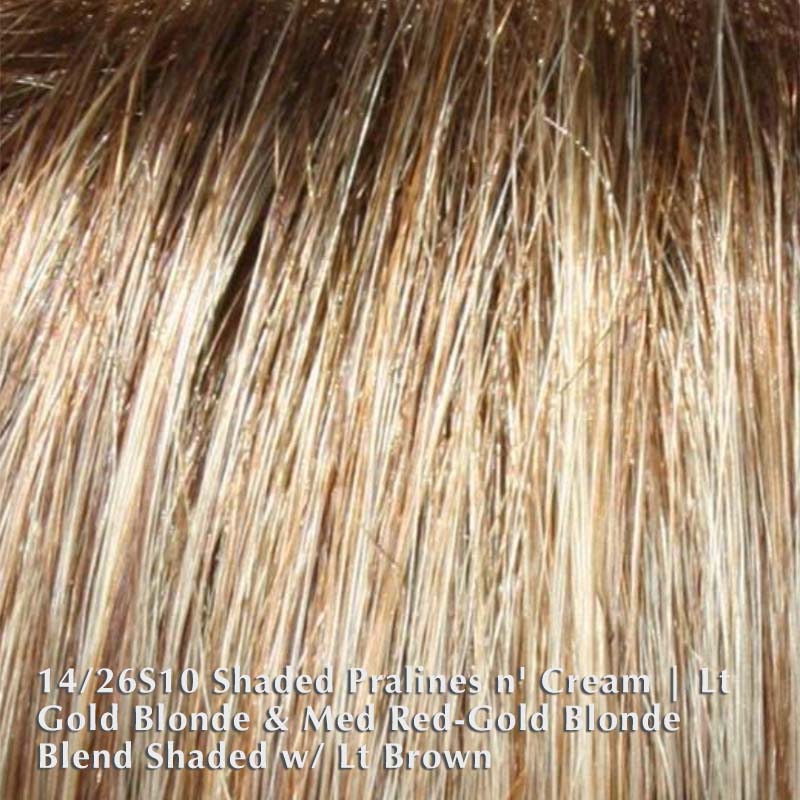 14/26S10 Shaded Praline's 'n Cream | Light Gold Blonde & Medium Red-Gold Blonde Blend, Shaded with Light Brown