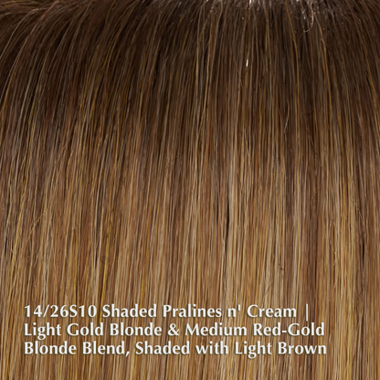 14/26S10 Shaded Pralines 'n Cream | Light Gold Blonde & Medium Red-Gold Blonde Blend, Shaded with Light Brown