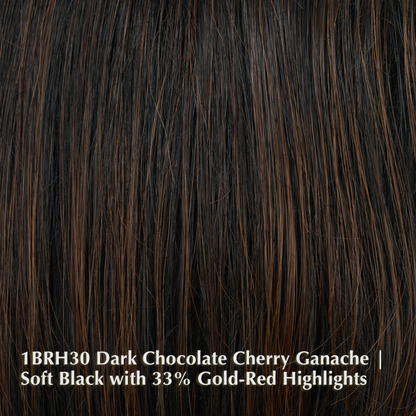 1BRH30 Dark Chocolate Cherry Ganache | Soft Black with 33% Gold-Red Highlights