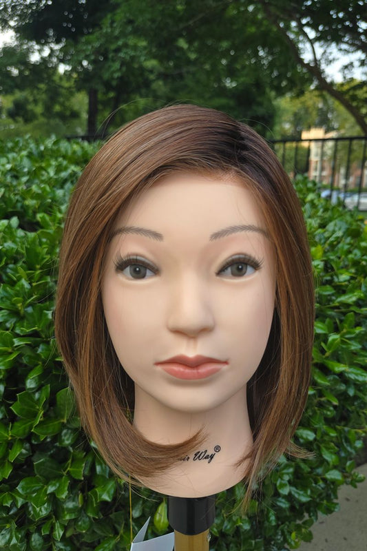 Haute Wig by Jon Renau in 30A27S4 (Shaded Peach) | Medium natural red & medium red gold blonde blend, shaded with dark brown.