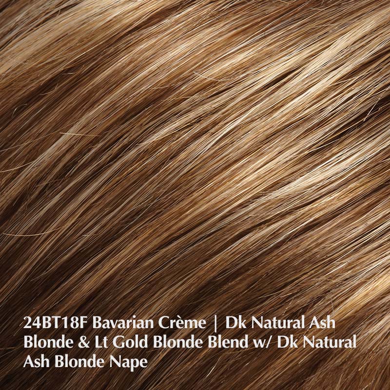 24BT18F Bavarian Creme | Dark Natural Ash Blonde & Light Gold Blonde Blend with Dark Natural Ash Blonde Nape