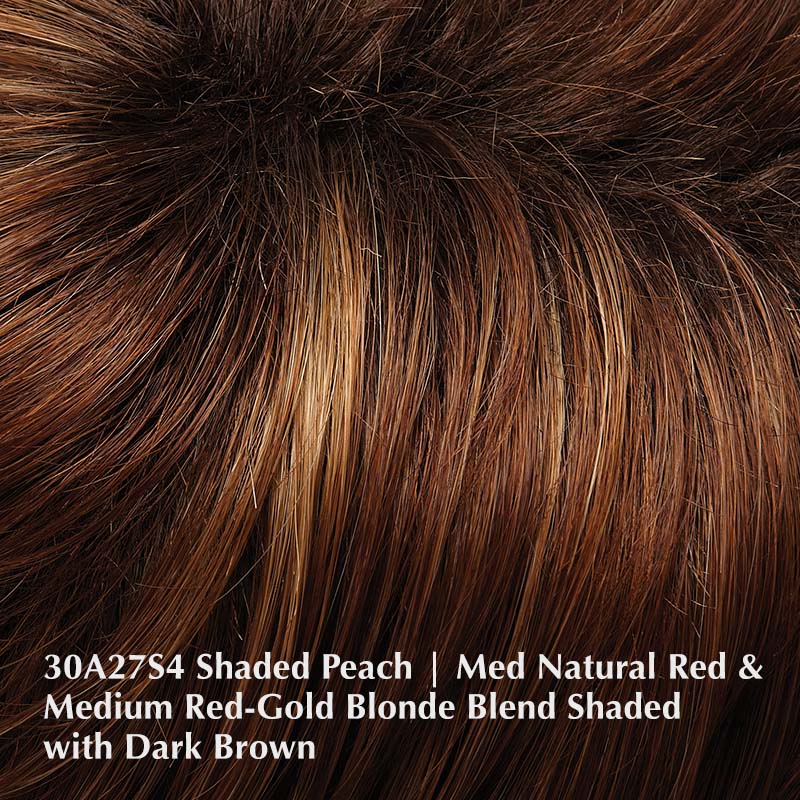 30A27S4 Shaded Peach | Medium Natural Red & Medium Red-Gold Blonde Blend, Shaded with Dark Brown