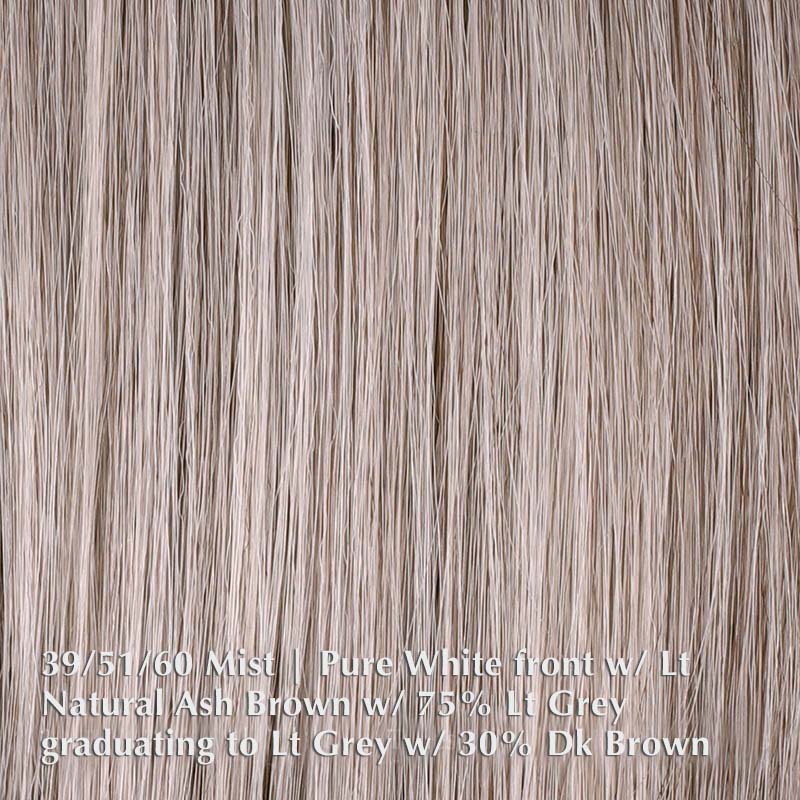 39/51/60 Mist | Pure White Front with Light Natural Ash Brown with 75% Light Grey, graduating to Light Grey with 30% Dark Brown