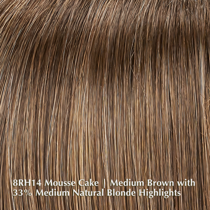 8RH14 Mousse Cake | Medium Brown with 33% Medium Natural Blonde Highlights