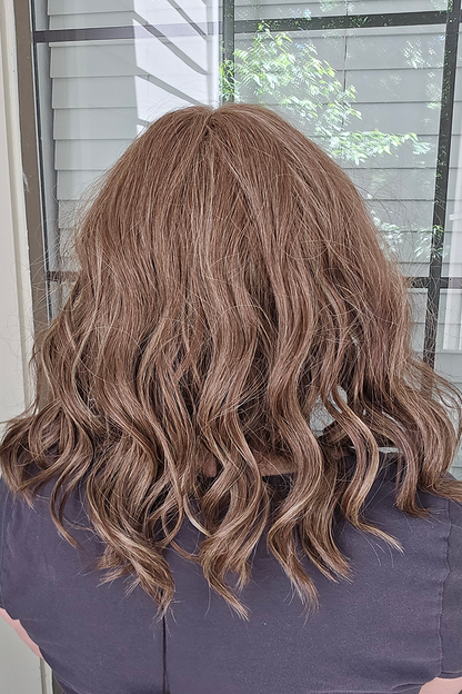 OPEN BOX Maeve by Jon Renau | Heat Friendly Synhthetic | Lace Front (Mono Part) 10RH16 Caffe Mocha