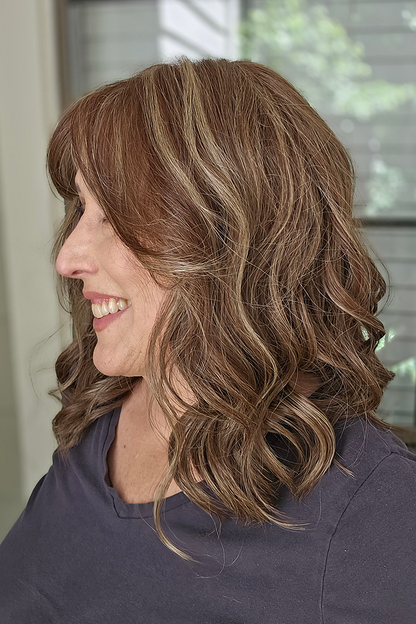 OPEN BOX Maeve by Jon Renau | Heat Friendly Synhthetic | Lace Front (Mono Part) 10RH16 Caffe Mocha