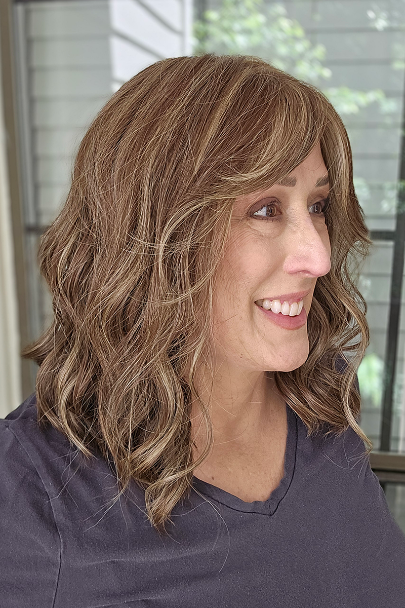 OPEN BOX Maeve by Jon Renau | Heat Friendly Synhthetic | Lace Front (Mono Part) 10RH16 Caffe Mocha
