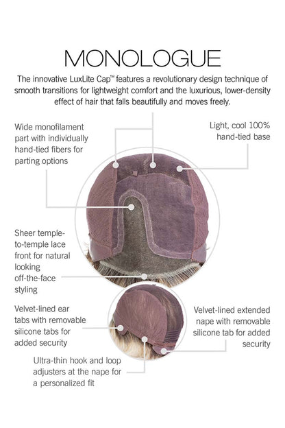 Monologue by Raquel Welch | Petite/Average | Heat Friendly Synthetic Lace Front Wig (Hand Tied)