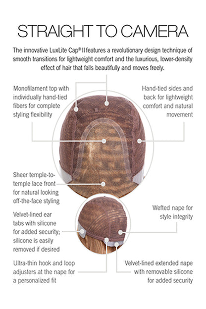 Straight To Camera FeatherLite™ Wig by Raquel Welch | Heat Friendly (100% Hand Tied)