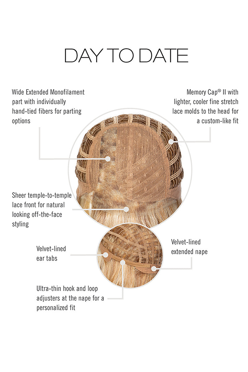 Day to Date Wig by Raquel Welch | Heat Friendly Synthetic | Lace Front (Mono Part)