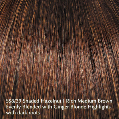 SS8/29 Shaded Hazelnut | Medium Brown with Ginger Highlights, Dark Brown Roots