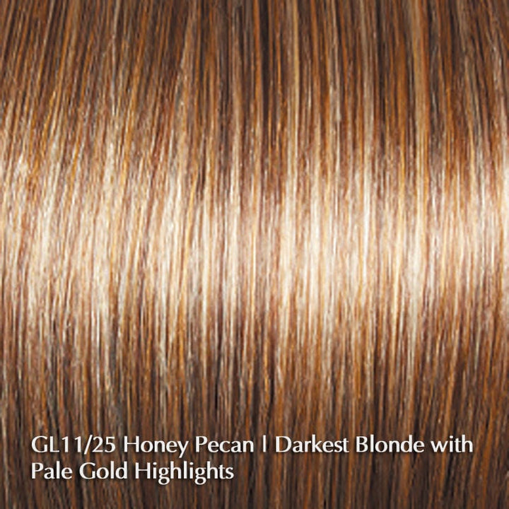 All Too Well by Gabor | Synthetic Wig (Mono Part) Gabor Synthetic GL11-25 Honey Pecan / Front: 4.25" | Crown: 6" | Back: 5.25" | Sides: 6.25" | Nape: 4.25" / Average