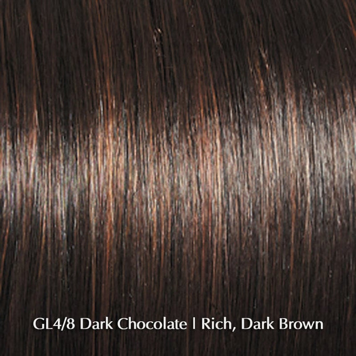 All Too Well by Gabor | Synthetic Wig (Mono Part) Gabor Synthetic GL4-6 Dark Chocolate / Front: 4.25" | Crown: 6" | Back: 5.25" | Sides: 6.25" | Nape: 4.25" / Average