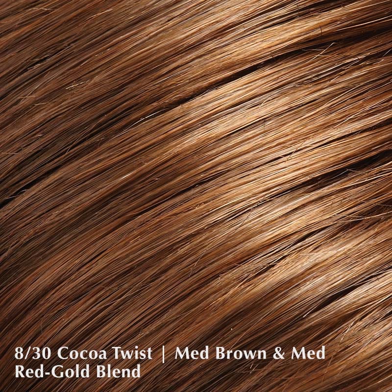 Allure Mono Wig by Jon Renau | Synthetic Wig (Mono Top) Jon Renau Synthetic 8/30 Cocoa Twist / Front: 4.25" | Crown: 4.5" | Sides: 3" | Nape: 2" / Average