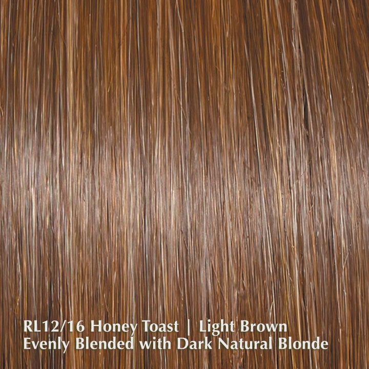 Alpha Wave 16" Topper by Raquel Welch | HF Synthetic Hair Topper (Mono Top) Raquel Welch Heat Friendly Synthetic RL12/16 Honey Toast / Front: 14.25" | Crown: 16.5” | Sides: 14.25” | Back:16.5” / 6 x 6.5"