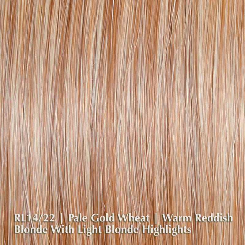Alpha Wave 16" Topper by Raquel Welch | HF Synthetic Hair Topper (Mono Top) Raquel Welch Heat Friendly Synthetic RL14/22 Pale Golden Wheat / Front: 14.25" | Crown: 16.5” | Sides: 14.25” | Back:16.5” / 6 x 6.5"