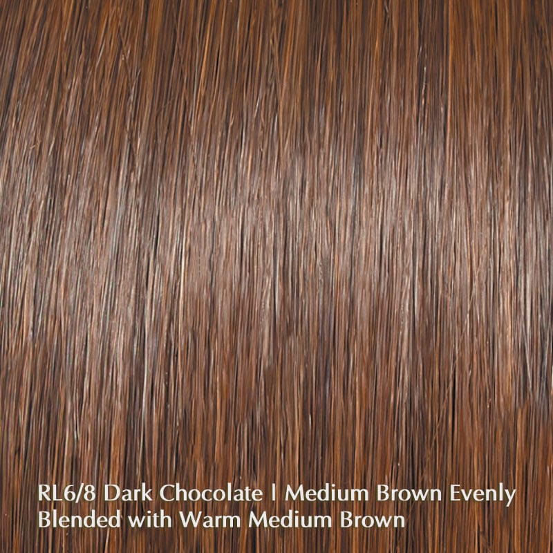Alpha Wave 16" Topper by Raquel Welch | HF Synthetic Hair Topper (Mono Top) Raquel Welch Heat Friendly Synthetic RL6/8 Dark Chocolate / Front: 14.25" | Crown: 16.5” | Sides: 14.25” | Back:16.5” / 6 x 6.5"