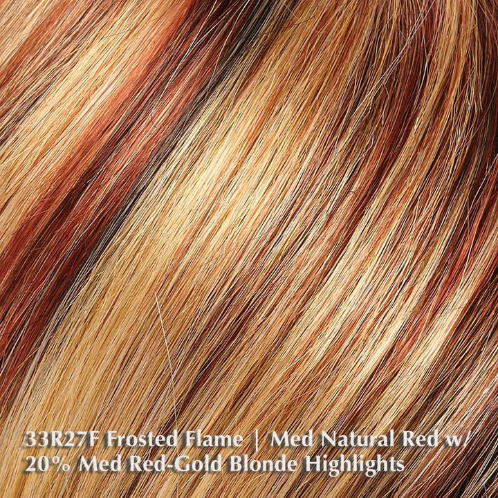 Amanda Wig by Jon Renau | Synthetic Wig (Mono Top) Jon Renau Synthetic 33R27F Frosted Flame / Front: 12" | Crown: 17" | Sides: 11" | Nape: 17" / Average