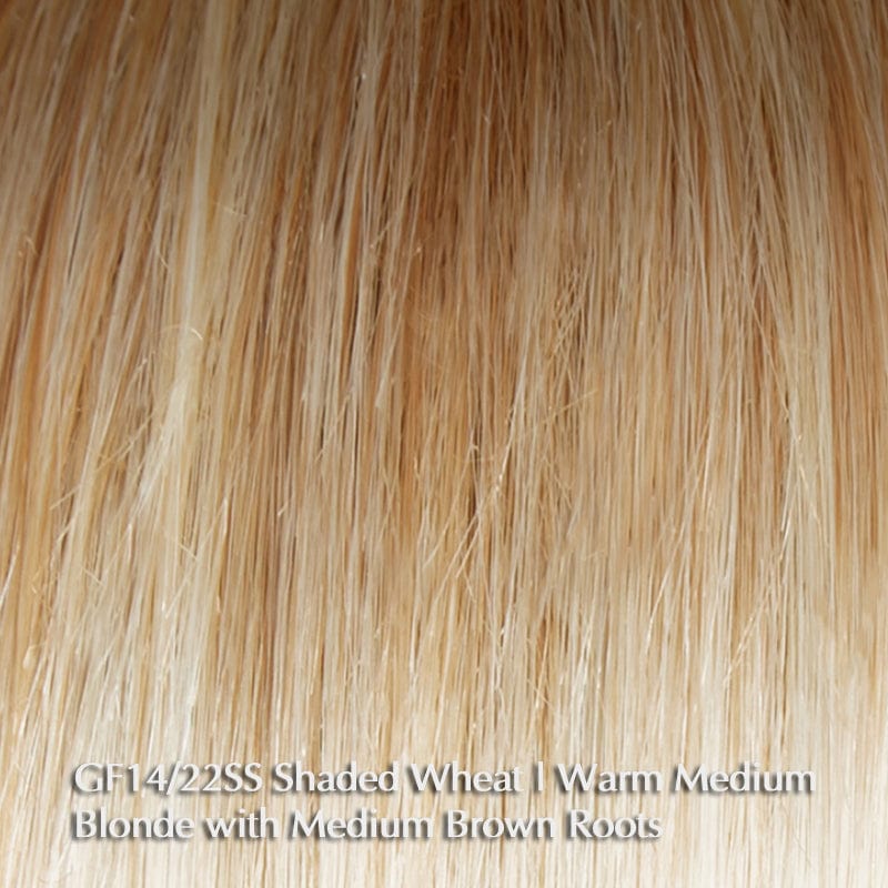 Best in Class by Gabor | Heat Friendly Synthetic |  Lace Front Wig (Mono Part) Gabor Heat Friendly Synthetic GF14-22SS Shaded Wheat / Front: 5.5" | Crown: 5.5" | Back: 4.5" | Sides: 4.5" | Nape: 2.5" / Average