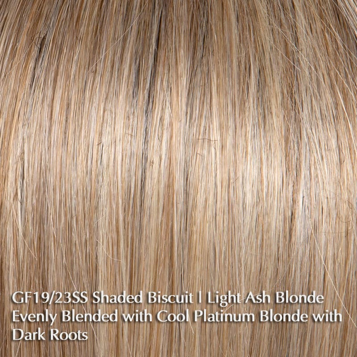 Best in Class by Gabor | Heat Friendly Synthetic |  Lace Front Wig (Mono Part) Gabor Heat Friendly Synthetic GF19-23SS Shaded Biscuit / Front: 5.5" | Crown: 5.5" | Back: 4.5" | Sides: 4.5" | Nape: 2.5" / Average
