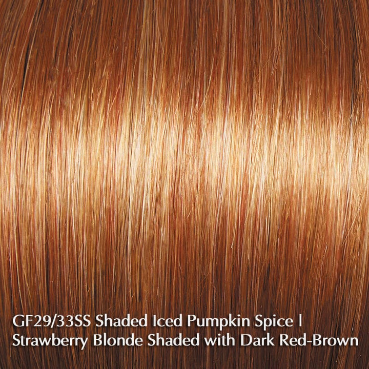 Best in Class by Gabor | Heat Friendly Synthetic |  Lace Front Wig (Mono Part) Gabor Heat Friendly Synthetic GF29-33SS Shaded Pumpkin Spice / Front: 5.5" | Crown: 5.5" | Back: 4.5" | Sides: 4.5" | Nape: 2.5" / Average