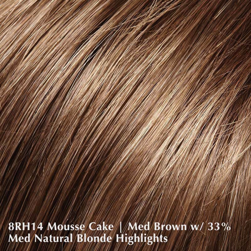 Bryce Wig by Jon Renau | Lace Front Synthetic (Mono Part) Jon Renau Synthetic 8RH14 Mousse Cake / Bangs: 6.5" | Crown: 13.5" | Sides: 13.75" | Nape: 14" / Average