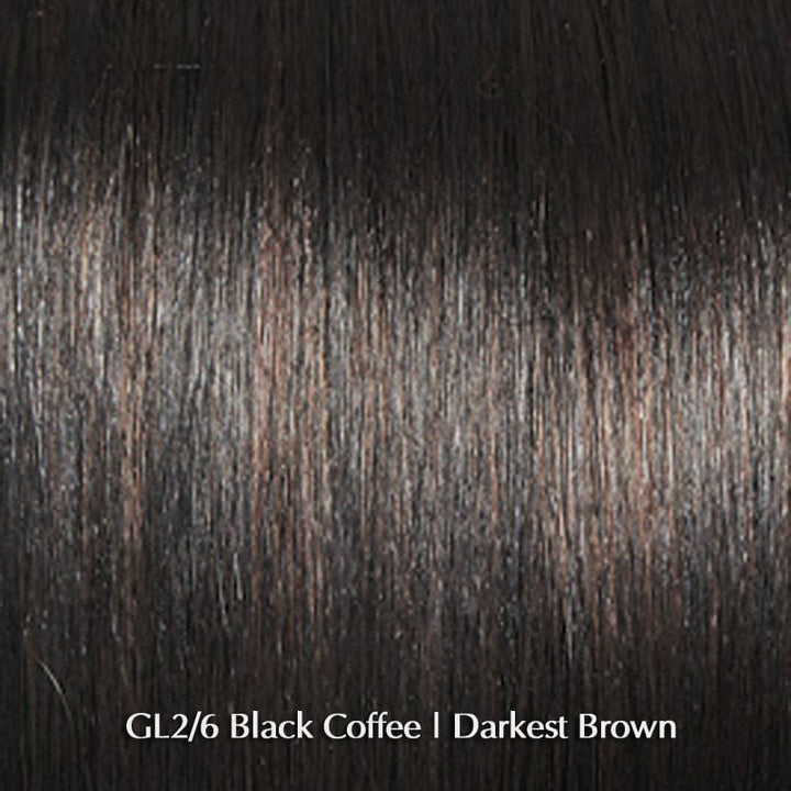 Curl Up by Gabor | Synthetic Lace Front Wig Gabor Synthetic GL2-6 Black Coffee / Front: 7.5" | Crown: 9.5" | Sides: 9.5" | Back 9.5” | Nape: 8.5" / Average