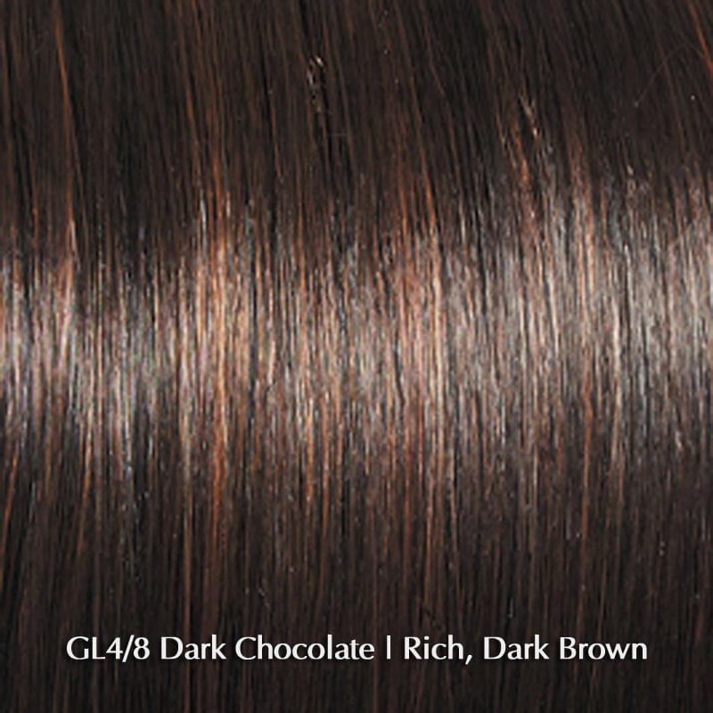 Curl Up by Gabor | Synthetic Lace Front Wig Gabor Synthetic GL4-8 Dark Chocolate / Front: 7.5" | Crown: 9.5" | Sides: 9.5" | Back 9.5” | Nape: 8.5" / Average