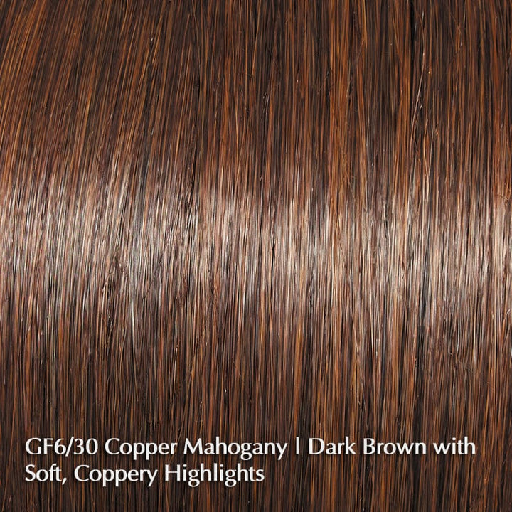 Dress Me Up by Gabor | Heat Friendly Synthetic | Lace Front Wig (Mono Part) Cloud 9 Wigs GF6-30 Copper Mahogany / Front: 12" | Crown: 13" | Back: 11" | Sides: 9" | Nape: 6" / Average