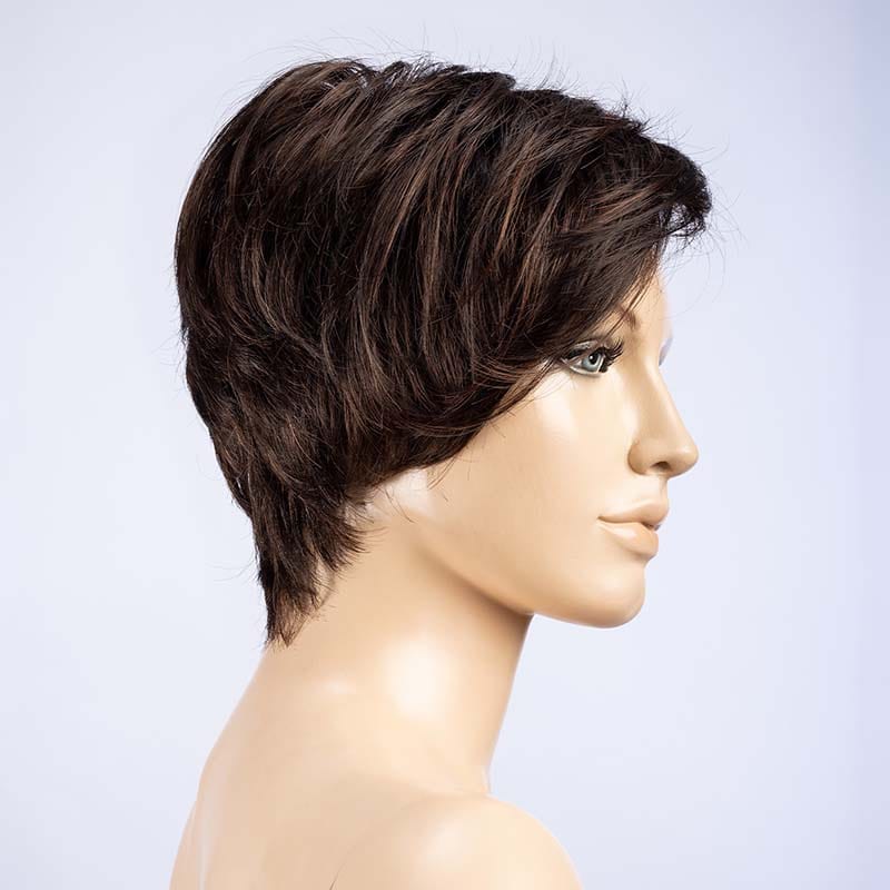 First Wig by Ellen Wille | Synthetic Lace Front Wig (Hand-Tied) Ellen Wille Synthetic Dark Chocolate Mix / Front: 4.75" | Crown: 4" | Sides: 2" | Nape: 2” / Petite
