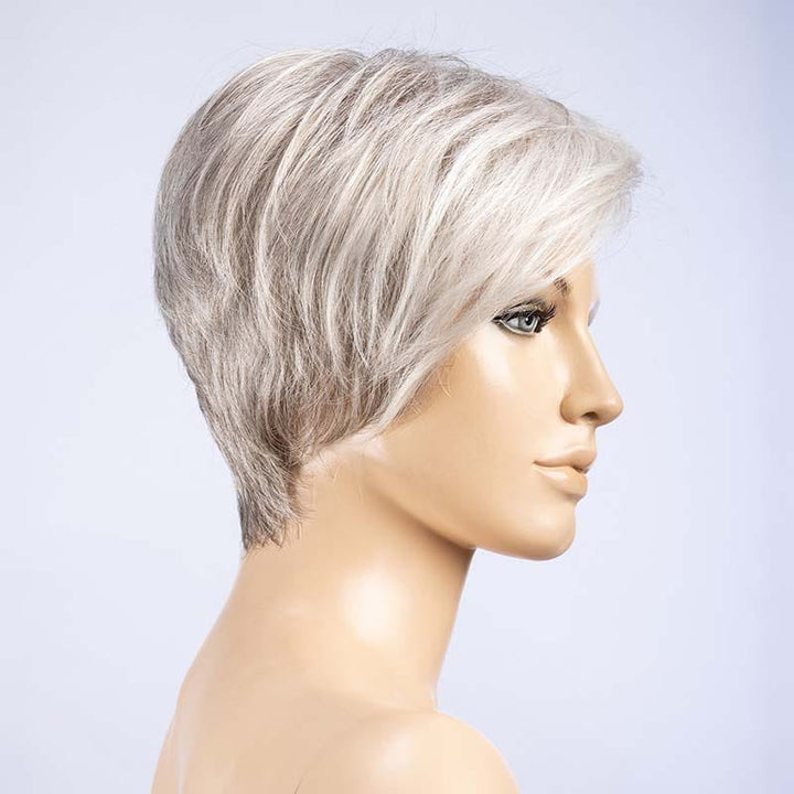 First Wig by Ellen Wille | Synthetic Lace Front Wig (Hand-Tied) Ellen Wille Synthetic Snow Mix. / Front: 4.75" | Crown: 4" | Sides: 2" | Nape: 2” / Petite