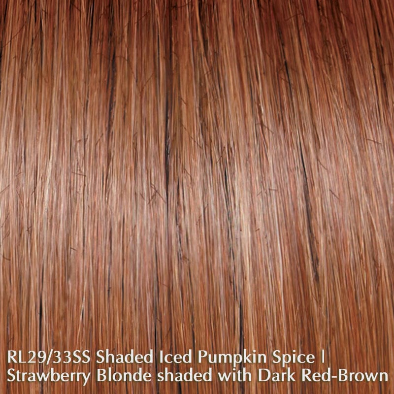 Flying Solo by Raquel Welch | Synthetic Lace Front Wig (Hand-Tied) Raquel Welch Heat Friendly Synthetic RL29/33SS Shaded Iced Pumpkin Spice / Front: 6.5" | Crown: 11.5" | Back: 10" | Sides: 8" | Nape: 5" / Petite / Average