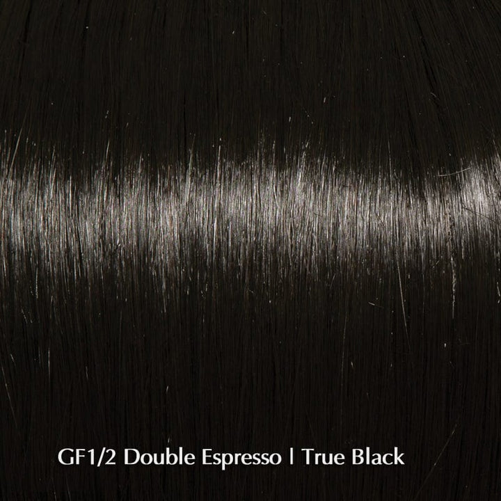 Gimme Drama by Gabor | Heat Friendly Synthetic | Lace Front Wig (Mono Part) Gabor Heat Friendly Synthetic GF1-2 Double Espresso / Front: 5.5" | Crown: 5.5" | Back: 6.25" | Sides: 7" | Nape: 4.5" / Average