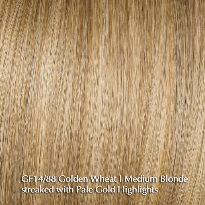 Gimme Drama by Gabor | Heat Friendly Synthetic | Lace Front Wig (Mono Part) Gabor Heat Friendly Synthetic GF14-88 Golden Wheat / Front: 5.5" | Crown: 5.5" | Back: 6.25" | Sides: 7" | Nape: 4.5" / Average