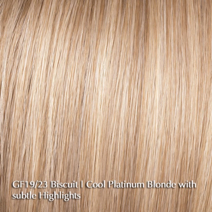 Gimme Drama by Gabor | Heat Friendly Synthetic | Lace Front Wig (Mono Part) Gabor Heat Friendly Synthetic GF19-23 Biscuit / Front: 5.5" | Crown: 5.5" | Back: 6.25" | Sides: 7" | Nape: 4.5" / Average
