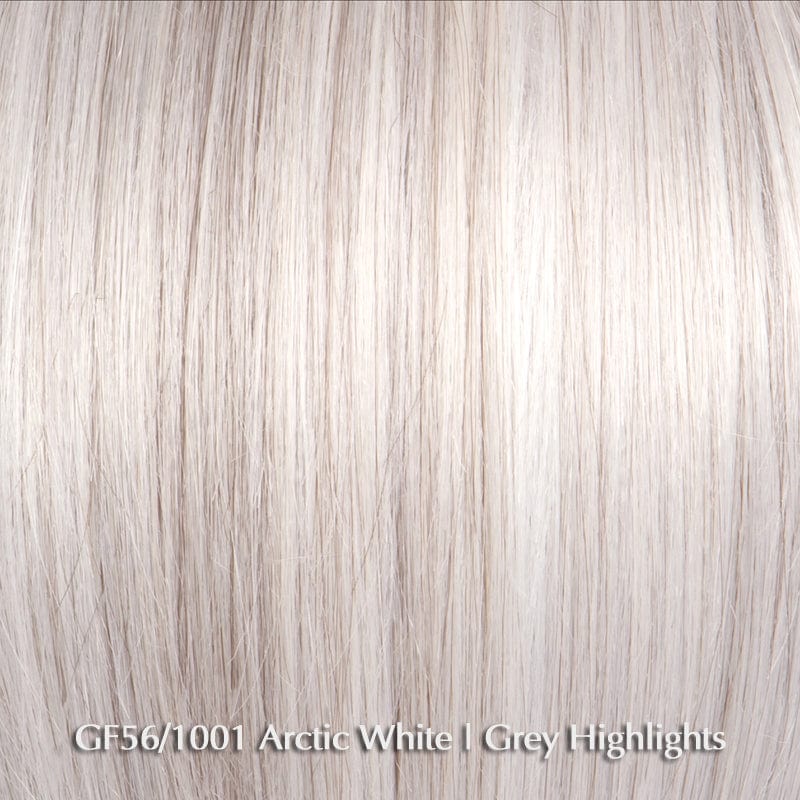 Gimme Drama by Gabor | Heat Friendly Synthetic | Lace Front Wig (Mono Part) Gabor Heat Friendly Synthetic GF56-1001 Arctic White / Front: 5.5" | Crown: 5.5" | Back: 6.25" | Sides: 7" | Nape: 4.5" / Average