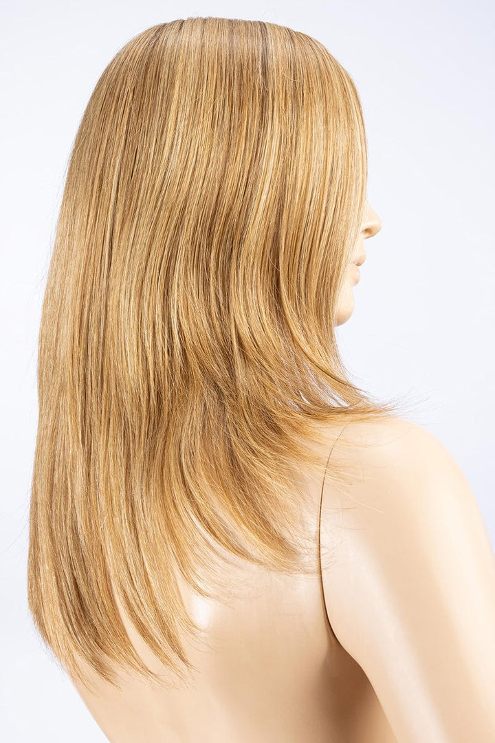 Image Wig by Ellen Wille | Human/Synthetic Hair Blend Lace Front Wig (Hand-Tied) Ellen Wille Heat Friendly/Human Hair Blend Light Bernstein Rooted / Front: 8” | Crown: 12.5” | Sides: 12” | Nape: 11.5” / Petite