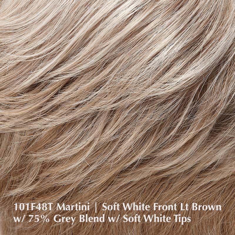 101F48T Martini | Soft White Front, Light Brown with 75% Grey Blend with Soft White Tips