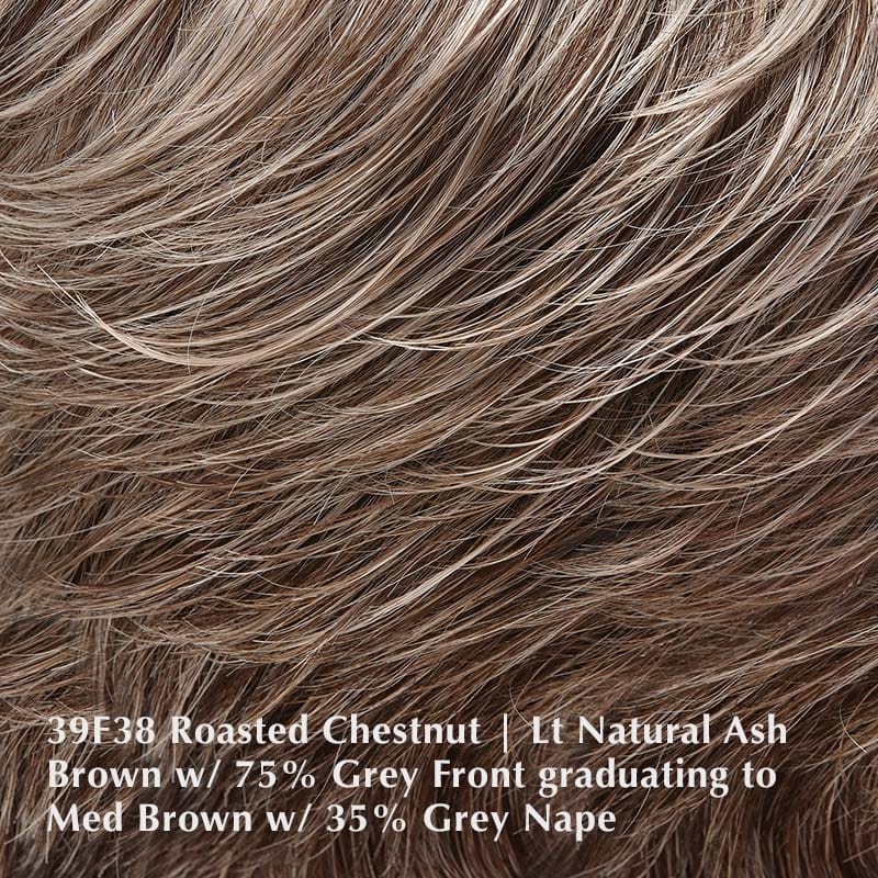 Julianne Lite by Jon Renau | Synthetic Lace Front Wig (Hand-Tied) Jon Renau Synthetic 39F38 Roasted Chestnut / Front: 10" | Crown: 12" | Side: 9" | Back: 12" | Nape: 6" / Average