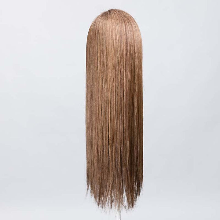 Look Wig by Ellen Wille | Synthetic Lace Front Wig (Mono Crown) Ellen Wille Heat Friendly Synthetic Chocolate Rooted 830.27.9 / Front: 7.5" | Crown: 21" | Sides: 20" | Nape: 19.25" / Petite / Average