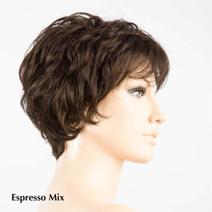 Louise Wig by Ellen Wille | Synthetic Ellen Wille Synthetic Espresso Mix / Front: 4" |  Crown: 4" |  Sides: 2" |  Nape: 1.5" / Petite / Average
