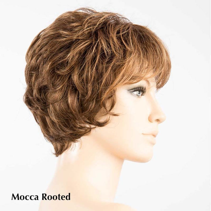 Louise Wig by Ellen Wille | Synthetic Ellen Wille Synthetic Mocca Rooted / Front: 4" |  Crown: 4" |  Sides: 2" |  Nape: 1.5" / Petite / Average