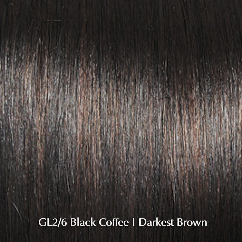 Love Wave by Gabor | Synthetic Wig (Mono Part) Gabor Synthetic GL2-6 Black Coffee / Front: 10" | Crown: 10" | Back: 12.25" | Sides: 10.25" | Nape: 7.5" / Average