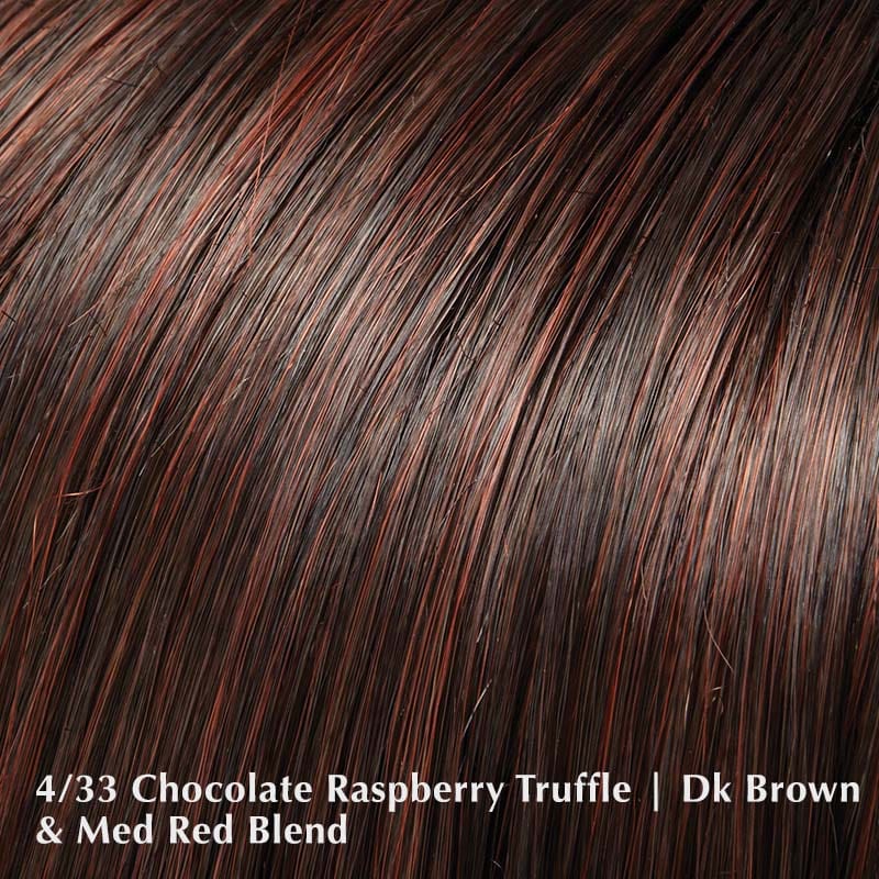 Mariah Wig by Jon Renau | Synthetic Wig (Basic Cap) Jon Renau Synthetic 4/33 Chocolate Raspberry Truffle / Front: 5.5" | Side: 12.5" | Crown: 11.5" | Nape: 13" / Average