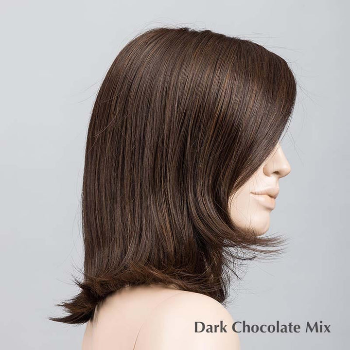 Melody Wig by Ellen Wille | Heat Friendly Synthetic | Lace Front Wig (Mono Top) Ellen Wille Heat Friendly Synthetic Dark Chocolate Mix 4.9 / Front: 8" | Crown: 12.75" | Sides: 9.75" | Nape: 7.25" / Petite / Average
